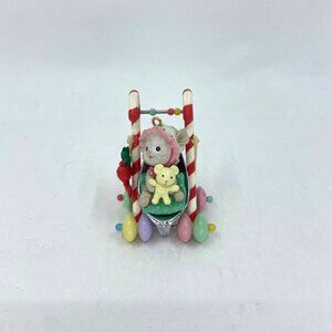 Vintage Enesco "To the Sweetest Baby" Ornament Baby Mouse in Stroller 1994